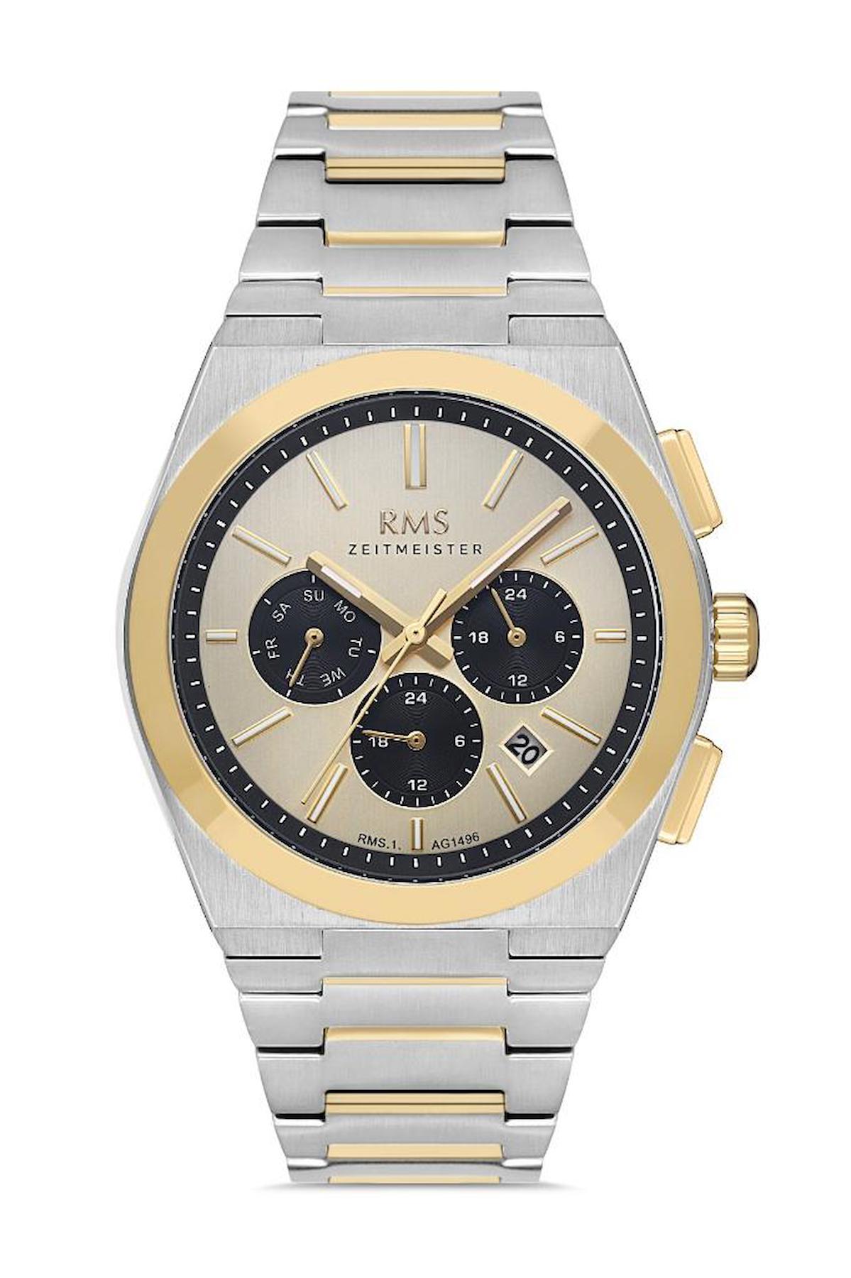 Romanson RMS.1.AG1496.06 Takvimli 43 mm Çelik Kordon Analog Erkek Kol Saati