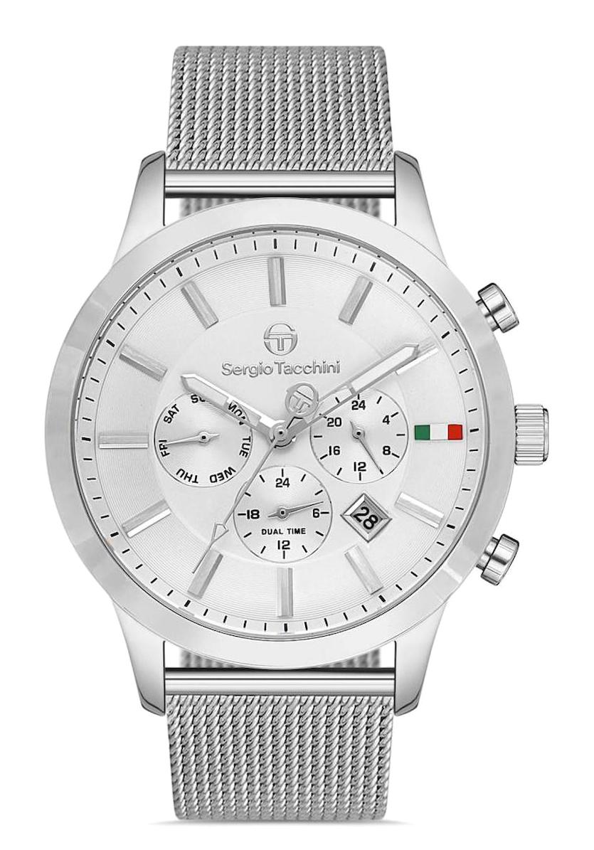 Sergio Tacchini ST.1.10240.1 Takvimli 44 mm Çelik Kordon Analog Erkek Kol Saati