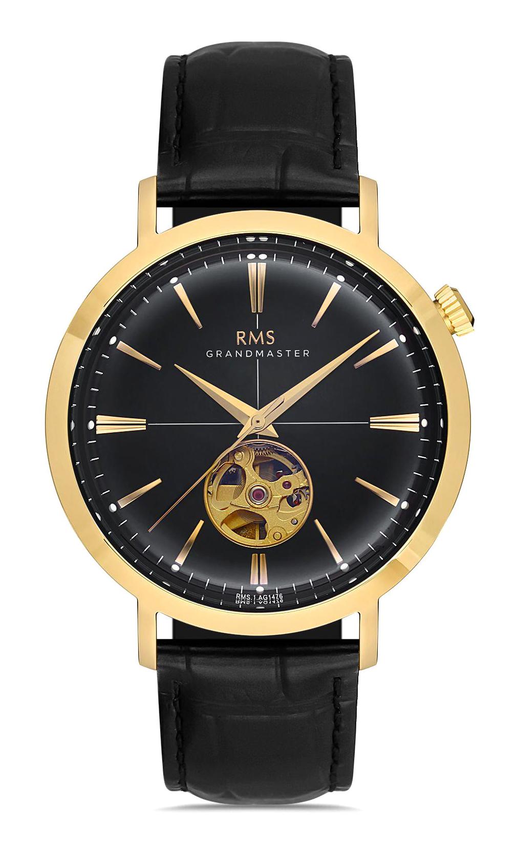 Grand Romanson RMS.1.AG1476.06 42 mm Siyah Deri Kordon Analog Erkek Kol Saati