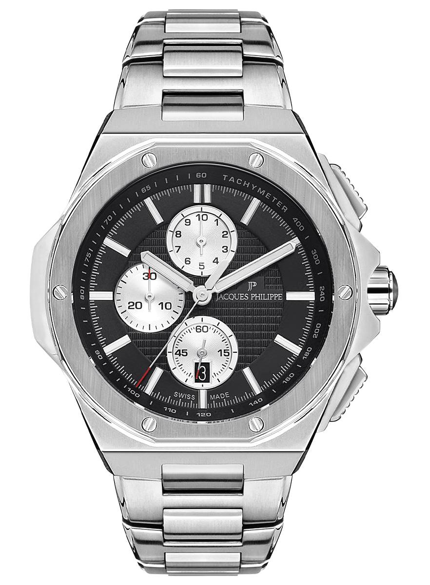 Jacques Philippe JPQGC041316S Takvimli 44 mm Çelik Kordon Analog Erkek Kol Saati