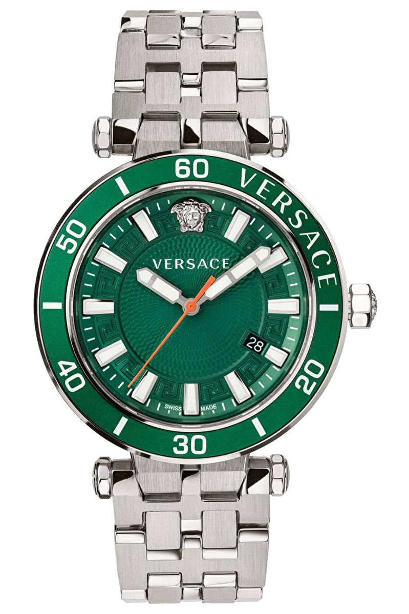 Versace VRSCVEZ300421 Takvimli 43 mm Çelik Kordon Analog Erkek Kol Saati