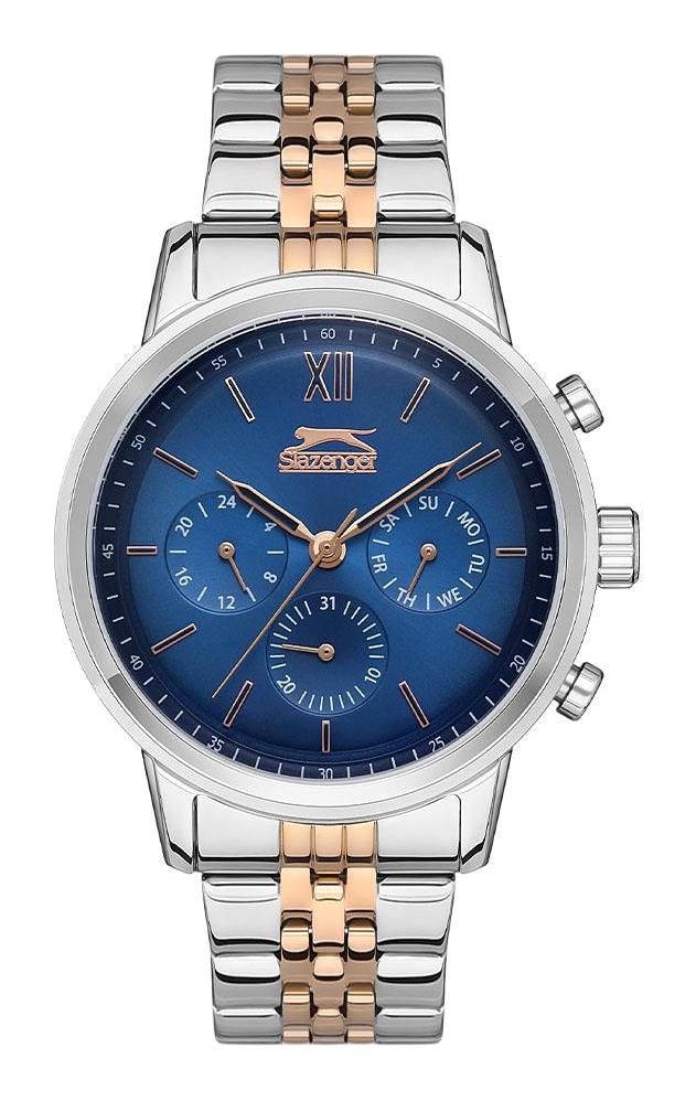 Slazenger SL.09.2044.2.04 Takvimli 46-50 mm Gri-Rose Gold Çelik Kordon Analog Erkek Kol Saati