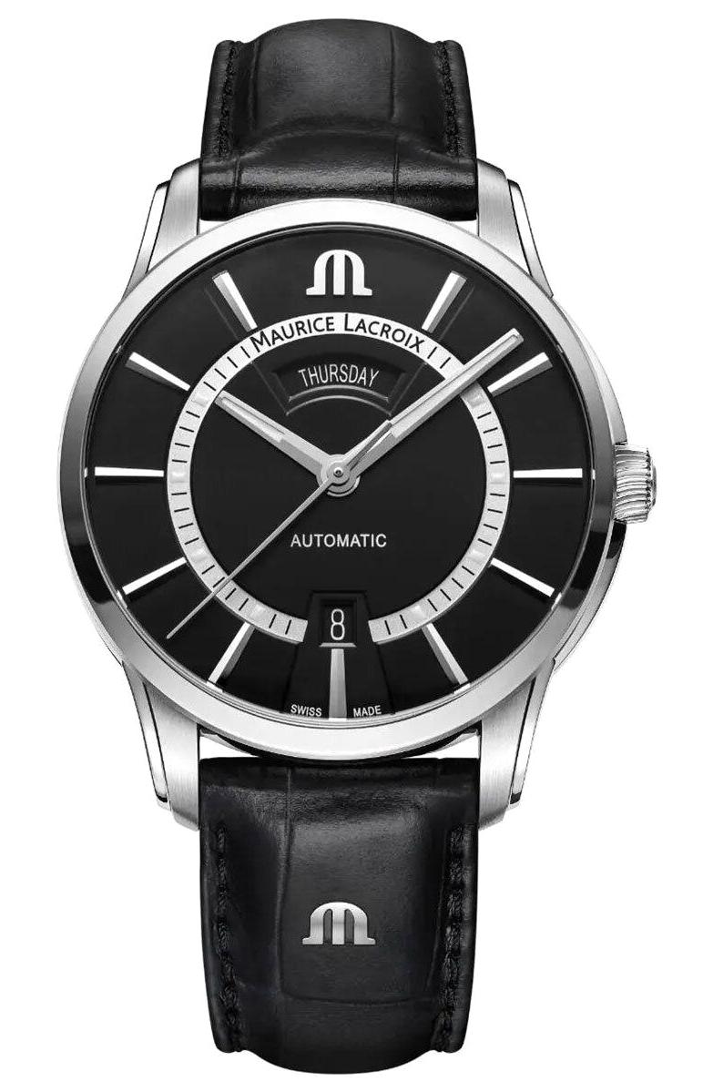 Maurice Lacroix ML-PT6358SS001332-2 Takvimli 41 mm Siyah Deri Kordon Analog Erkek Kol Saati