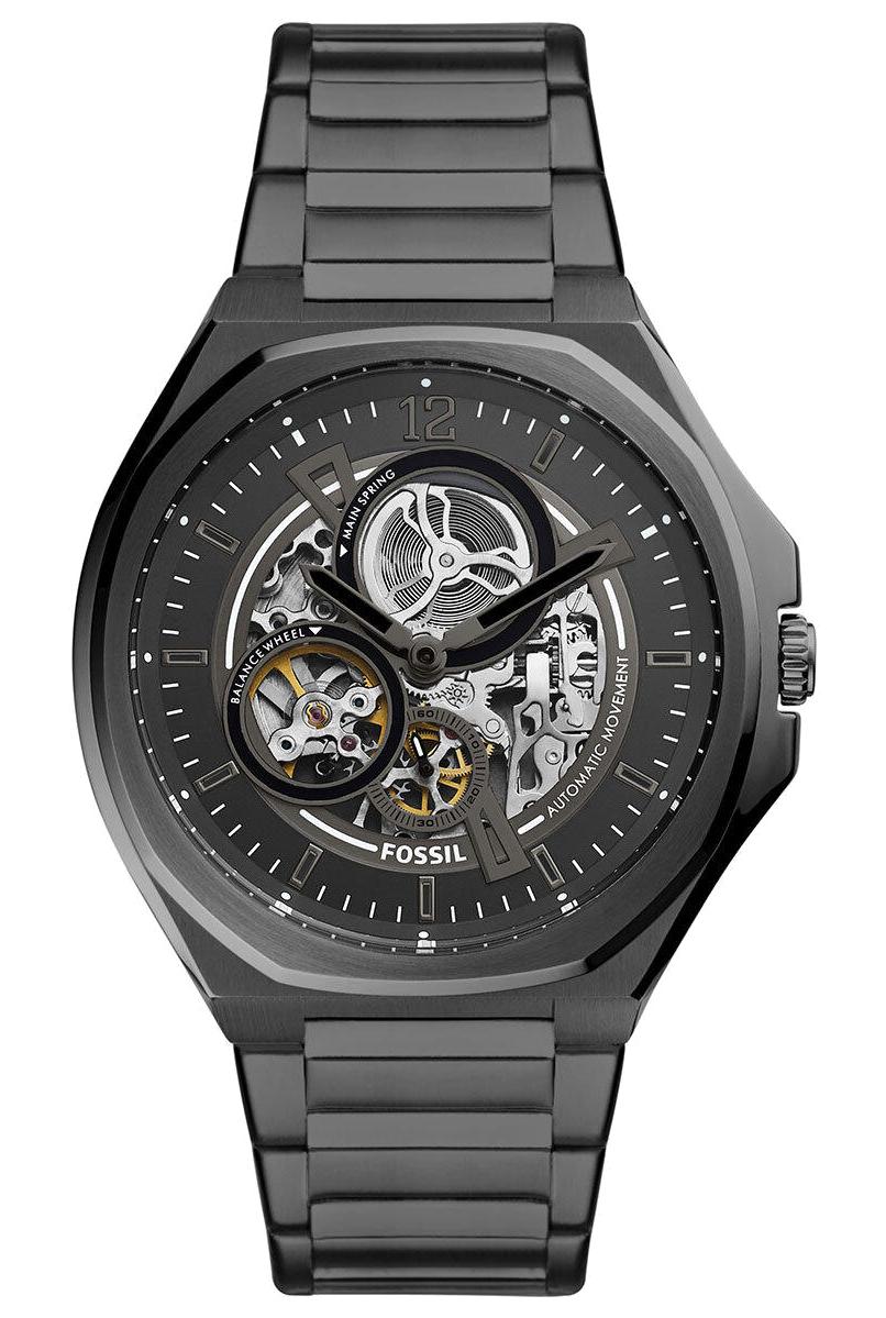 Fossil FBQ2621 45 mm Siyah Çelik Kordon Analog Erkek Kol Saati