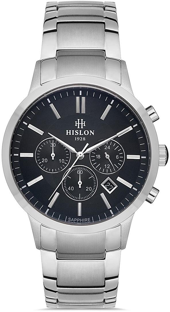 Hislon DT115S-04SS Pusulalı Takvimli Çelik Kordon Analog Erkek Kol Saati