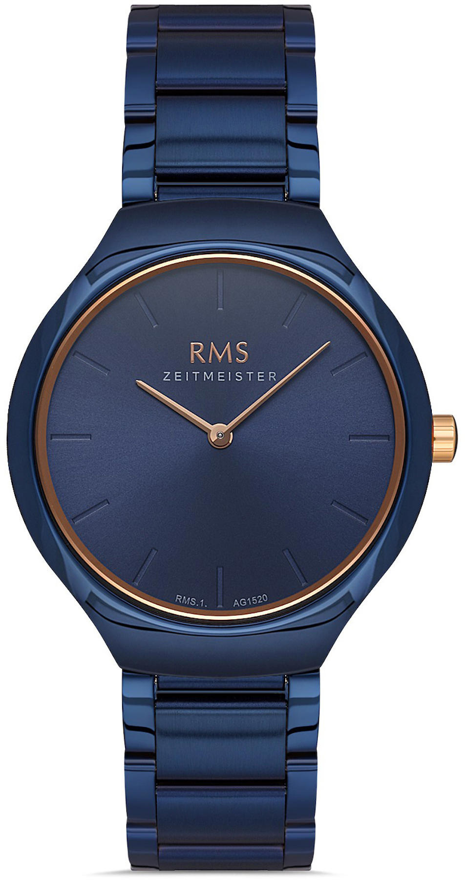 Romanson RMS.1.AG1520.06 38 mm Lacivert Çelik Kordon Analog Kol Saati