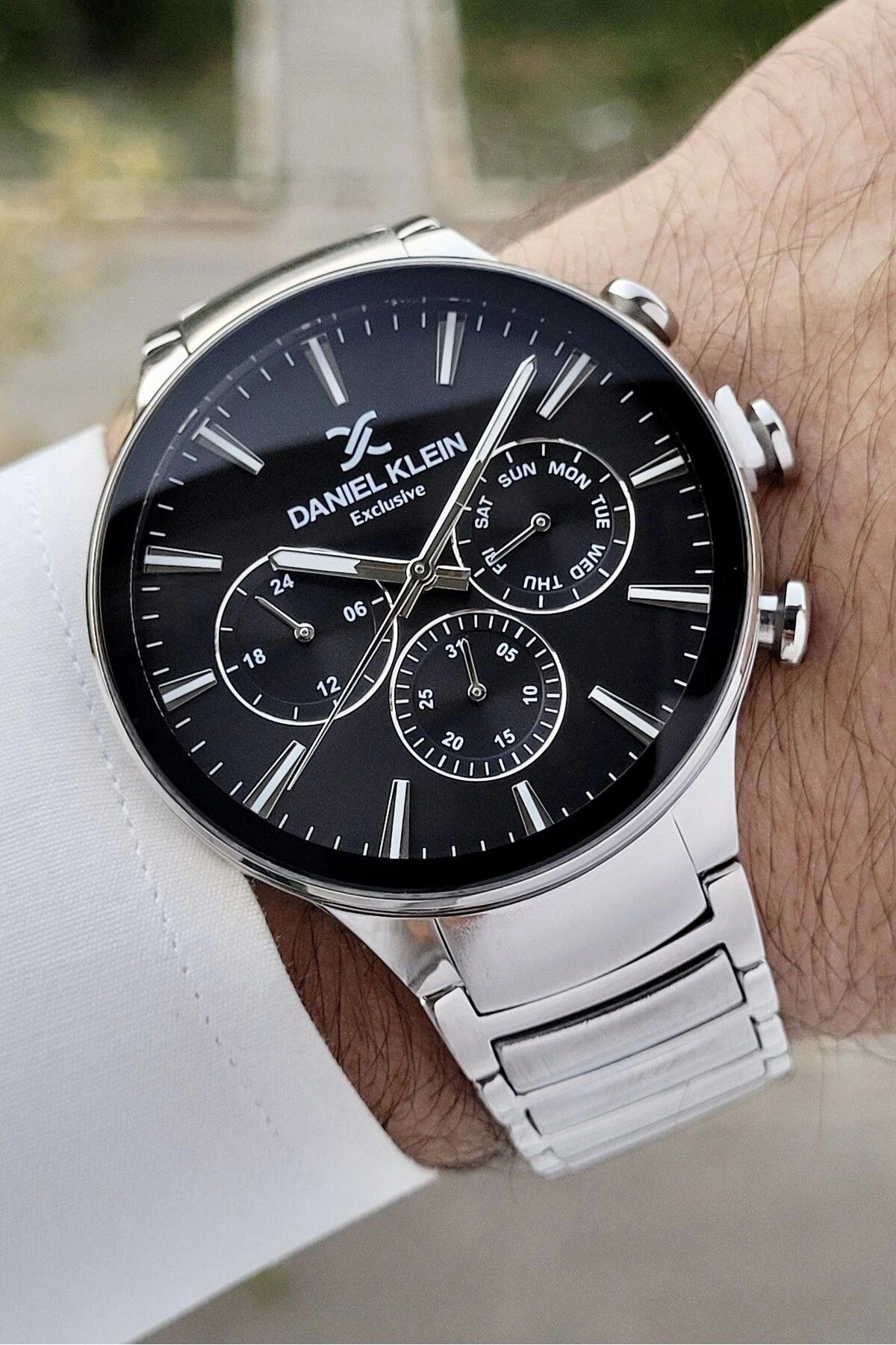 Daniel Klein DKISTE1236 Takvimli 42 mm Çelik Kordon Analog Erkek Kol Saati
