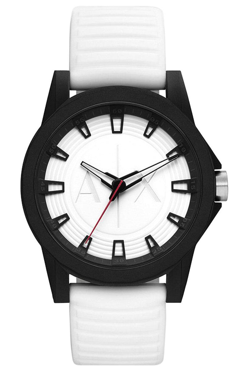 Armani Exchange AX2523 44 mm Beyaz Kauçuk Kordon Analog Erkek Kol Saati