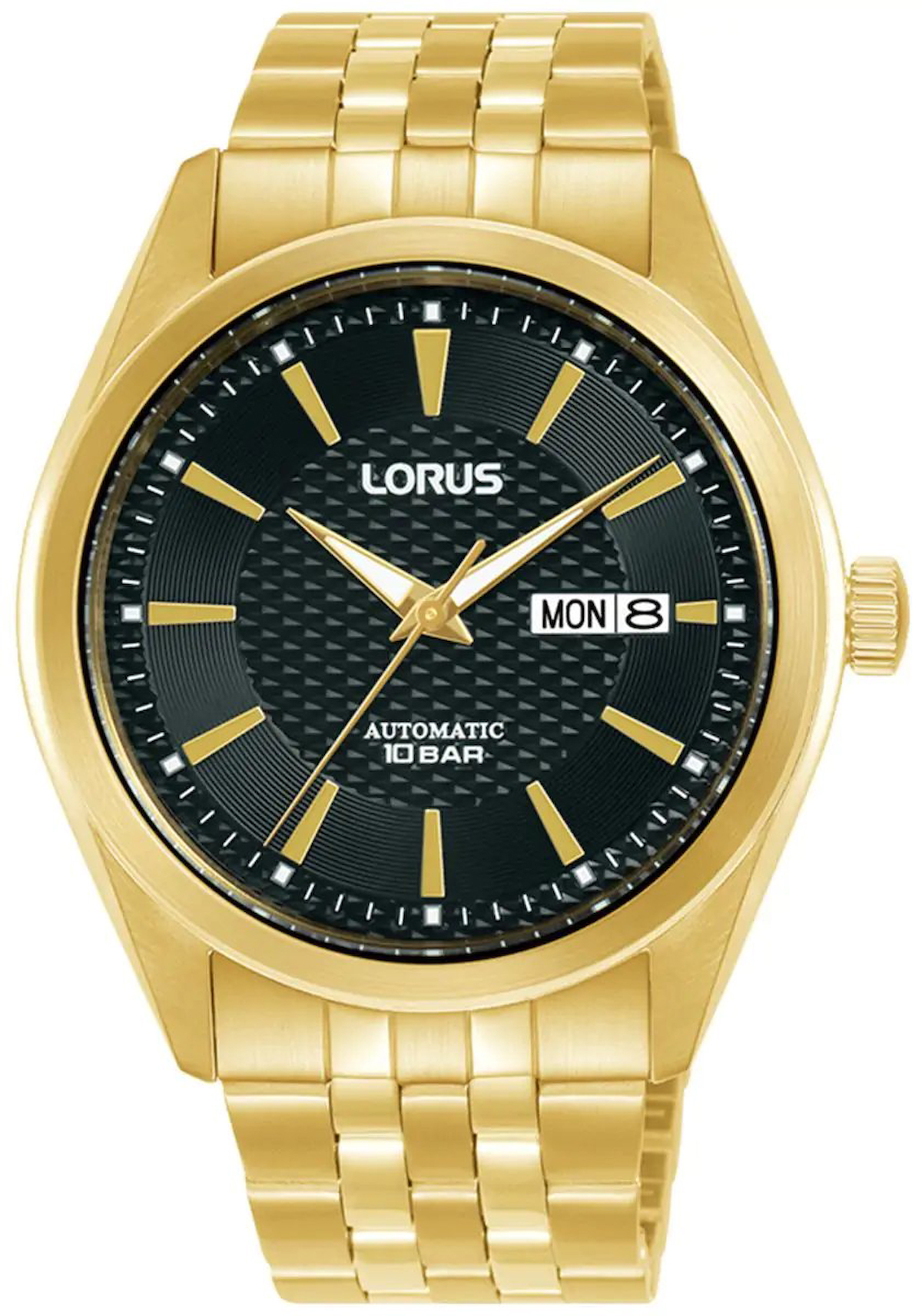 Lorus RL488BX9 Takvimli 44 mm Altın Çelik Kordon Analog Erkek Kol Saati