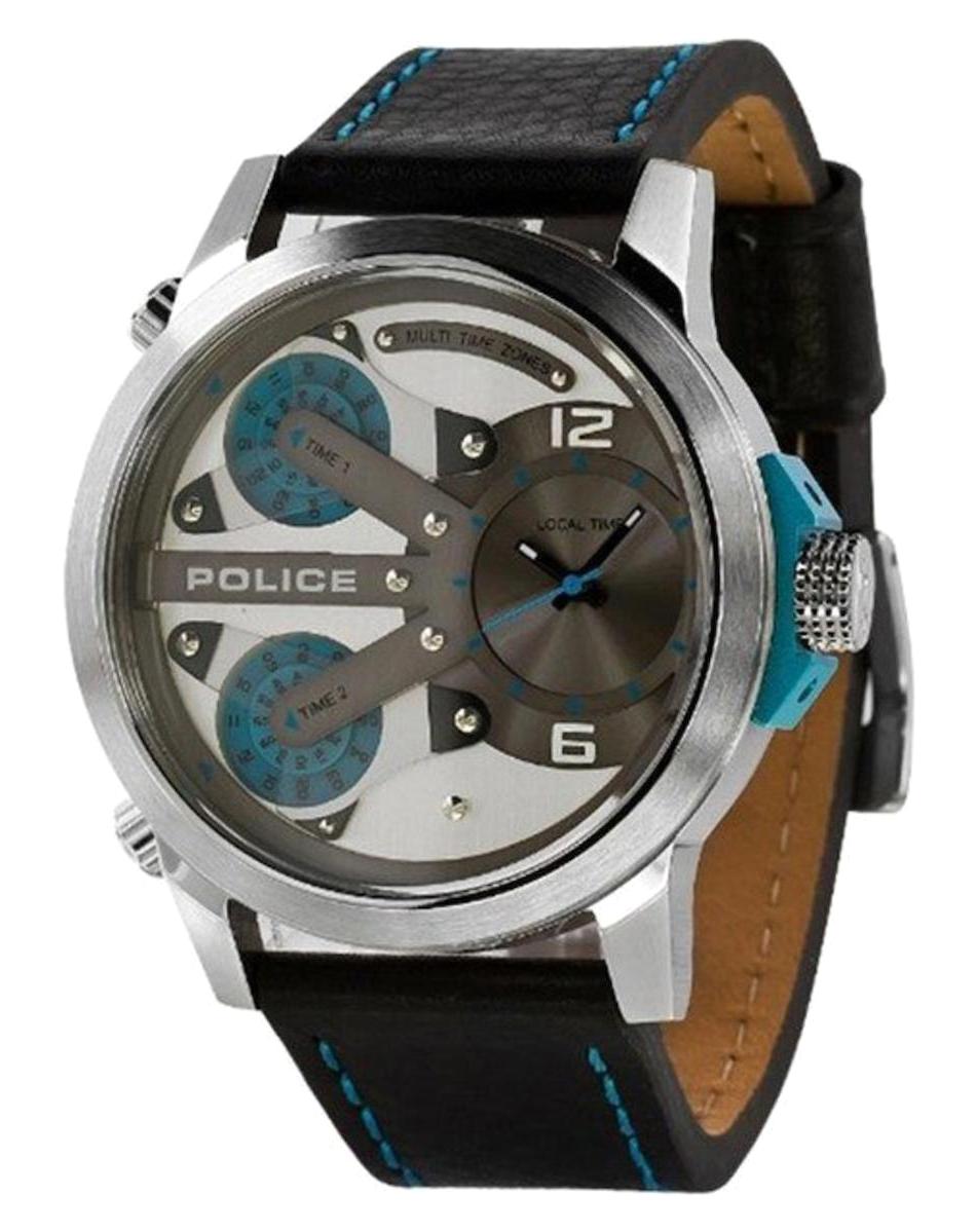 Police PL.14538JS-04 Takvimli Siyah Deri Kordon Analog Erkek Kol Saati