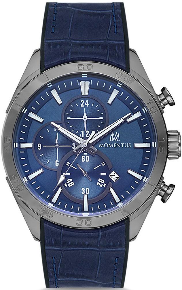 Momentus SC241N-11MN Takvimli 44 mm Lacivert Silikon Kordon Analog Kol Saati
