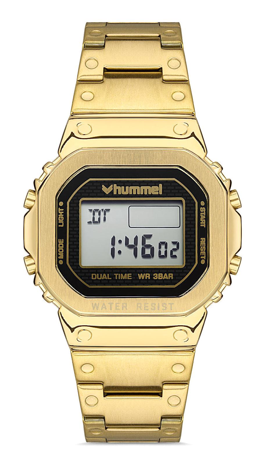 Hummel HM-2003MD-5 Altın Silikon Kordon Analog Erkek Kol Saati