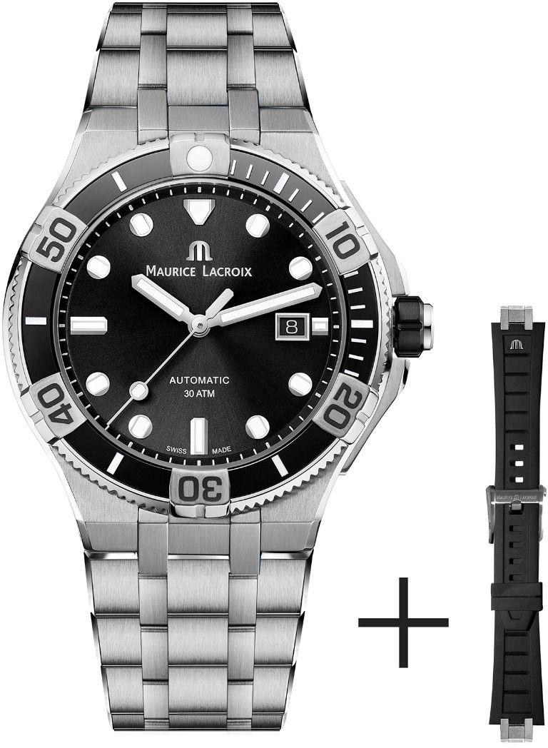 Maurice Lacroix AI6058-SS002-330-2 Pusulalı Takvimli 43 mm Çelik Kordon Analog Kol Saati