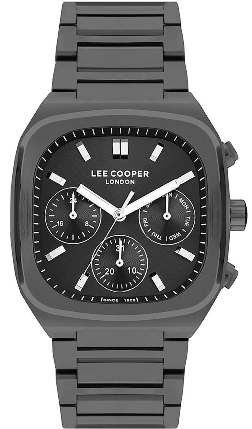 Lee Cooper LC07618.060 Takvimli 40 mm Siyah Metal Kordon Analog Erkek Kol Saati