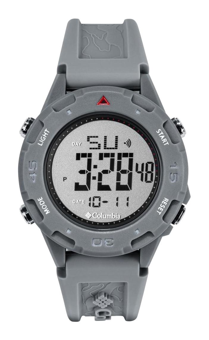 Columbia CSS13-008 Takvimli 44 mm Füme Silikon Kordon Dijital Erkek Kol Saati