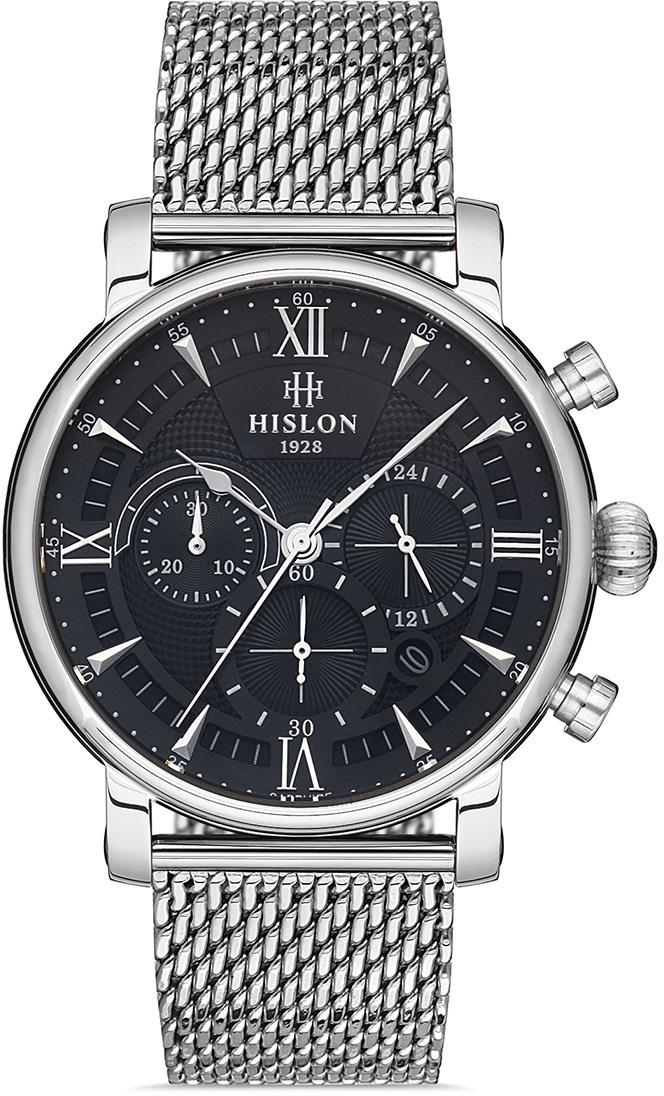 Hislon MS105S-04SS Pusulalı Takvimli Çelik Kordon Analog Erkek Kol Saati