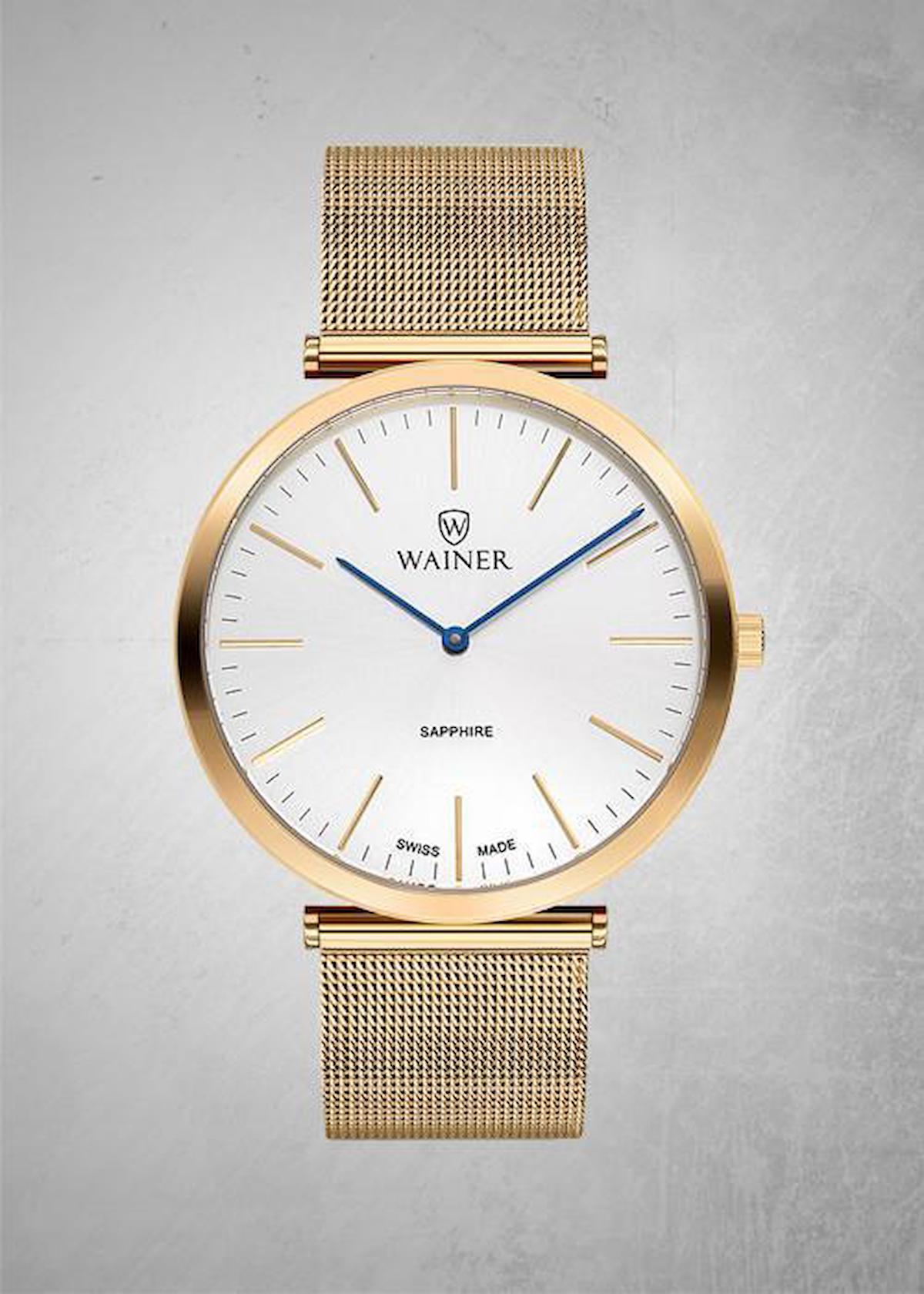 Wainer WA.11321-C 39.20 mm Altın Metal Kordon Analog Erkek Kol Saati