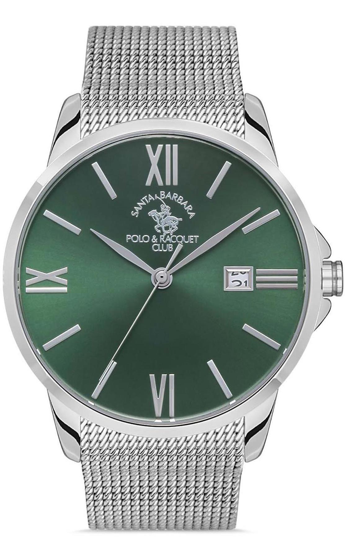 Santa Barbara Polo & Racquet Club SB.1.10434.2 Takvimli 43 mm Çelik Kordon Analog Erkek Kol Saati