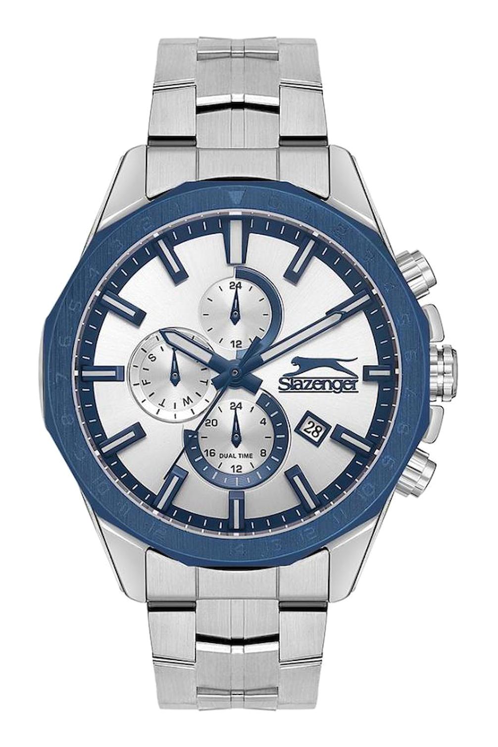 Slazenger SL.09.2259.2.03 Takvimli 43 mm Metal Kordon Analog Erkek Kol Saati