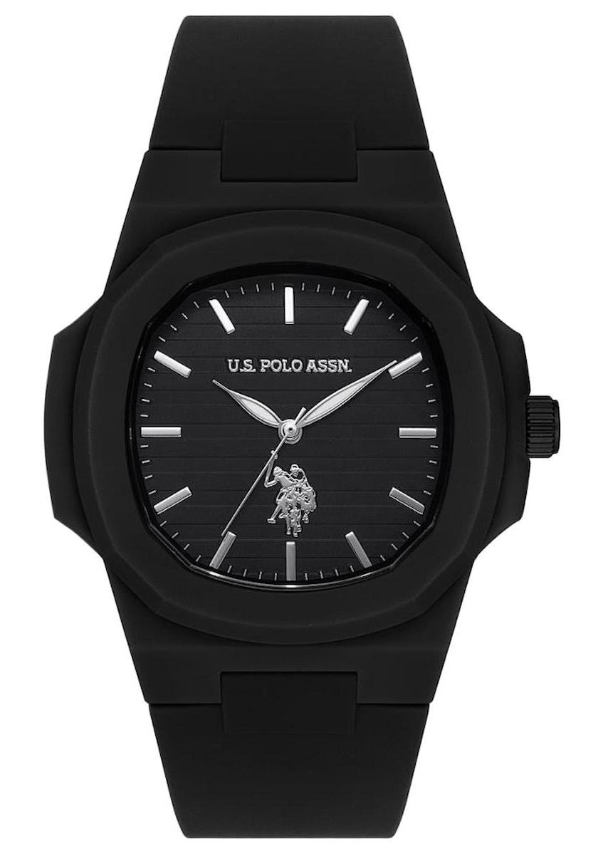 U.S. Polo Assn USPA1050-02 48 mm Siyah Silikon Kordon Analog Erkek Kol Saati