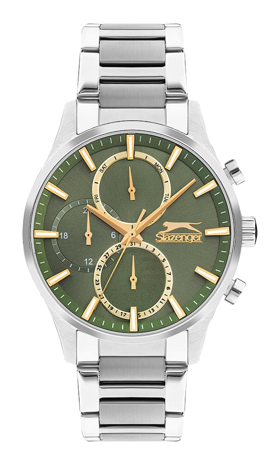 Slazenger SL.09.2283.2.03 Takvimli 43 mm Gri Plastik Kordon Analog Kol Saati