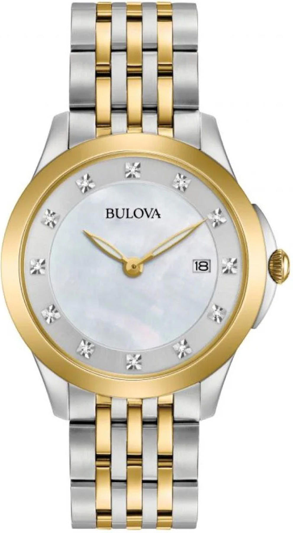 Bulova 98B328 Takvimli 43 mm Altın-Çelik Kordon Analog Kol Saati