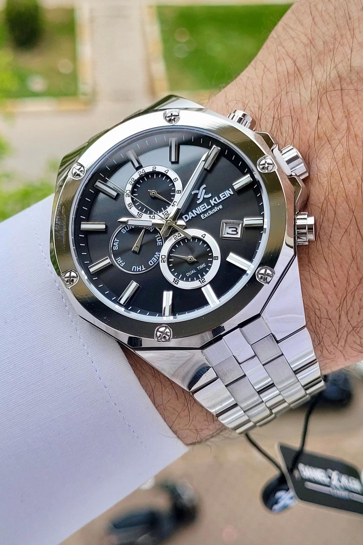 Daniel Klein DKISTE1128 Takvimli 42 mm Çelik Kordon Analog Erkek Kol Saati