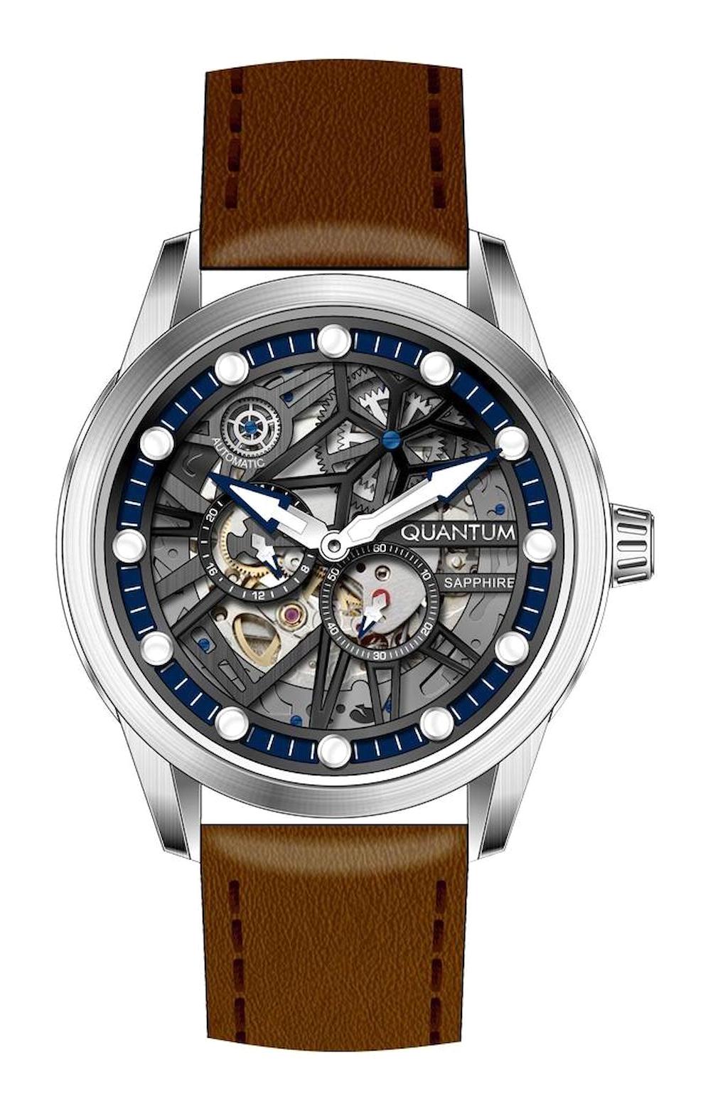 Quantum QMG1120.395 Kahverengi Deri Kordon Analog Erkek Kol Saati