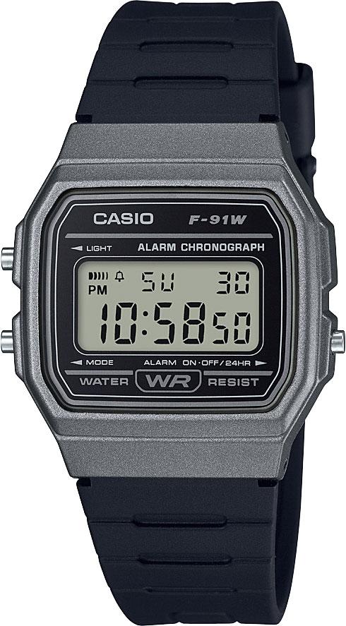 Casio F-91WM-1BDF Takvimli 35.2 mm Siyah Silikon Kordon Dijital Erkek Kol Saati