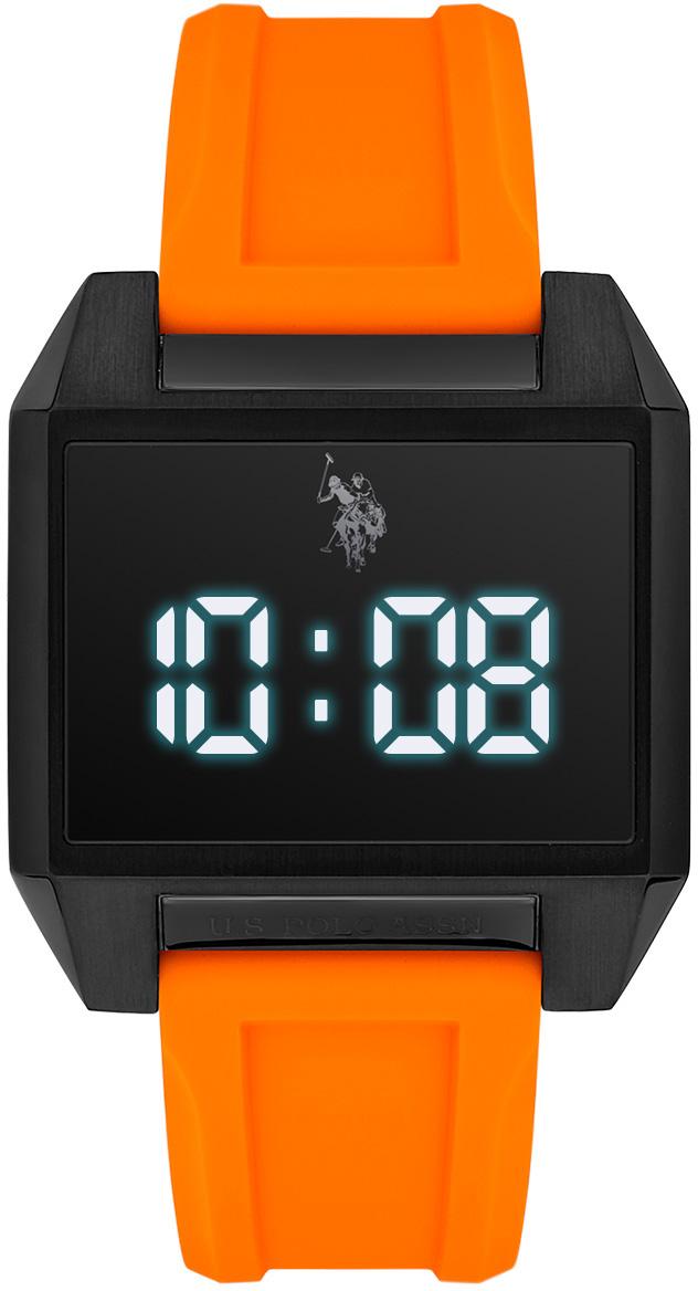 U.S. Polo Assn USPA1047-05 Takvimli 43 mm Turuncu Silikon Kordon Analog Erkek Kol Saati