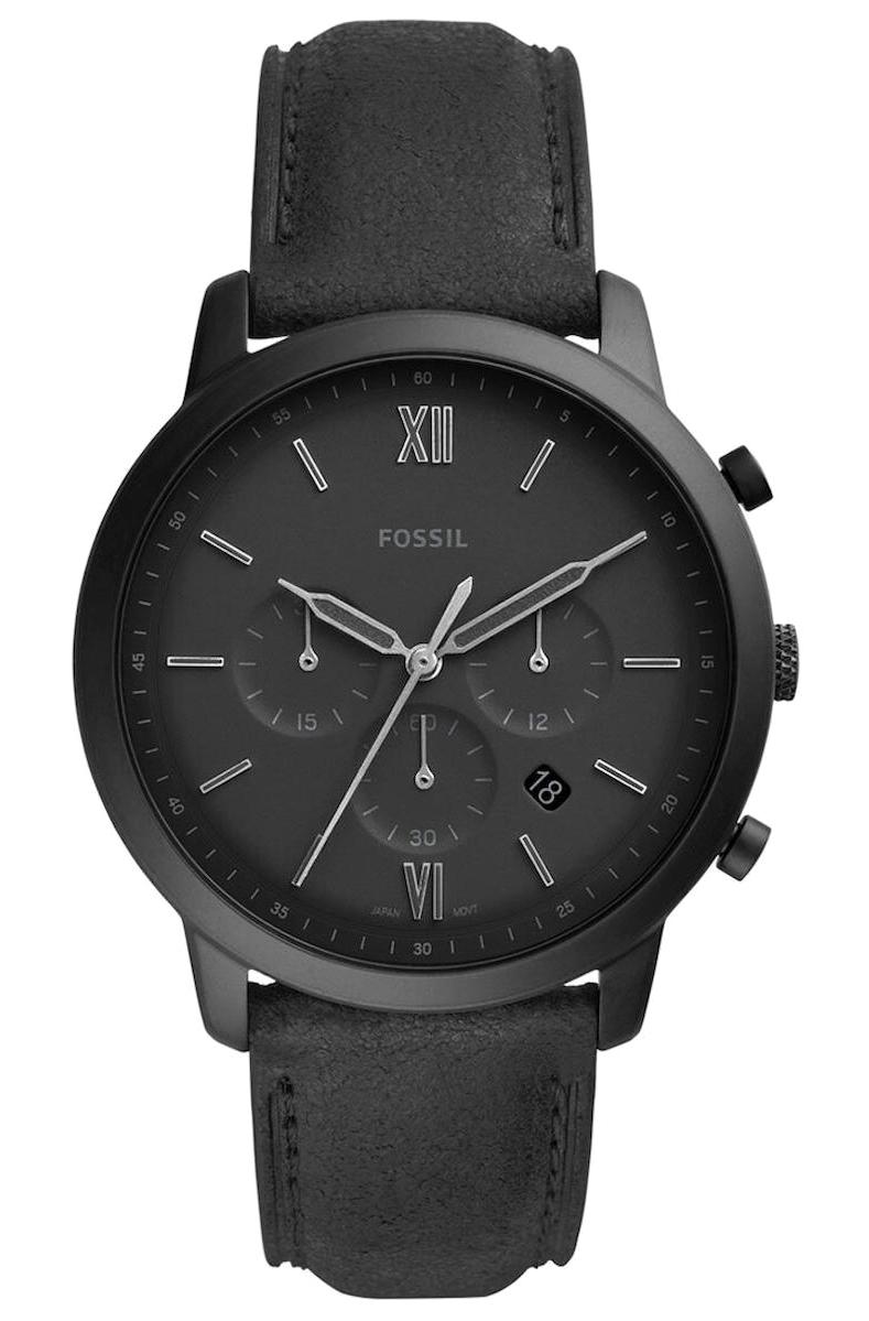 Fossil FS5503 Takvimli 44 mm Siyah Deri Kordon Analog Erkek Kol Saati