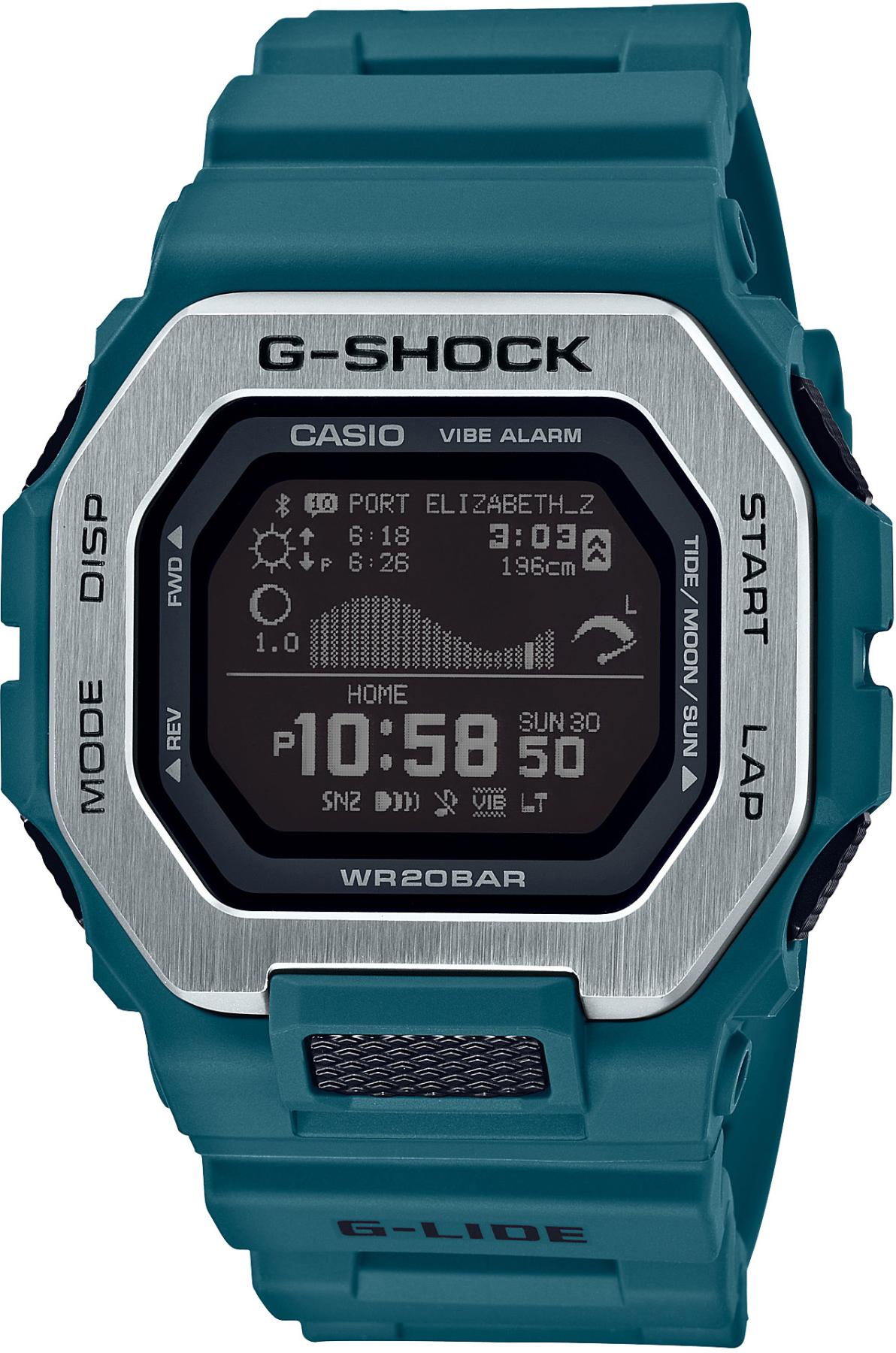 Casio GBX-100-2D Takvimli 46-50 mm Yeşil Silikon Kordon Analog Kol Saati