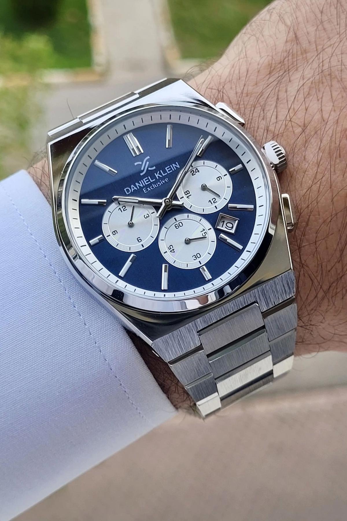 Daniel Klein DKISTE854 Takvimli 42 mm Çelik Kordon Analog Erkek Kol Saati
