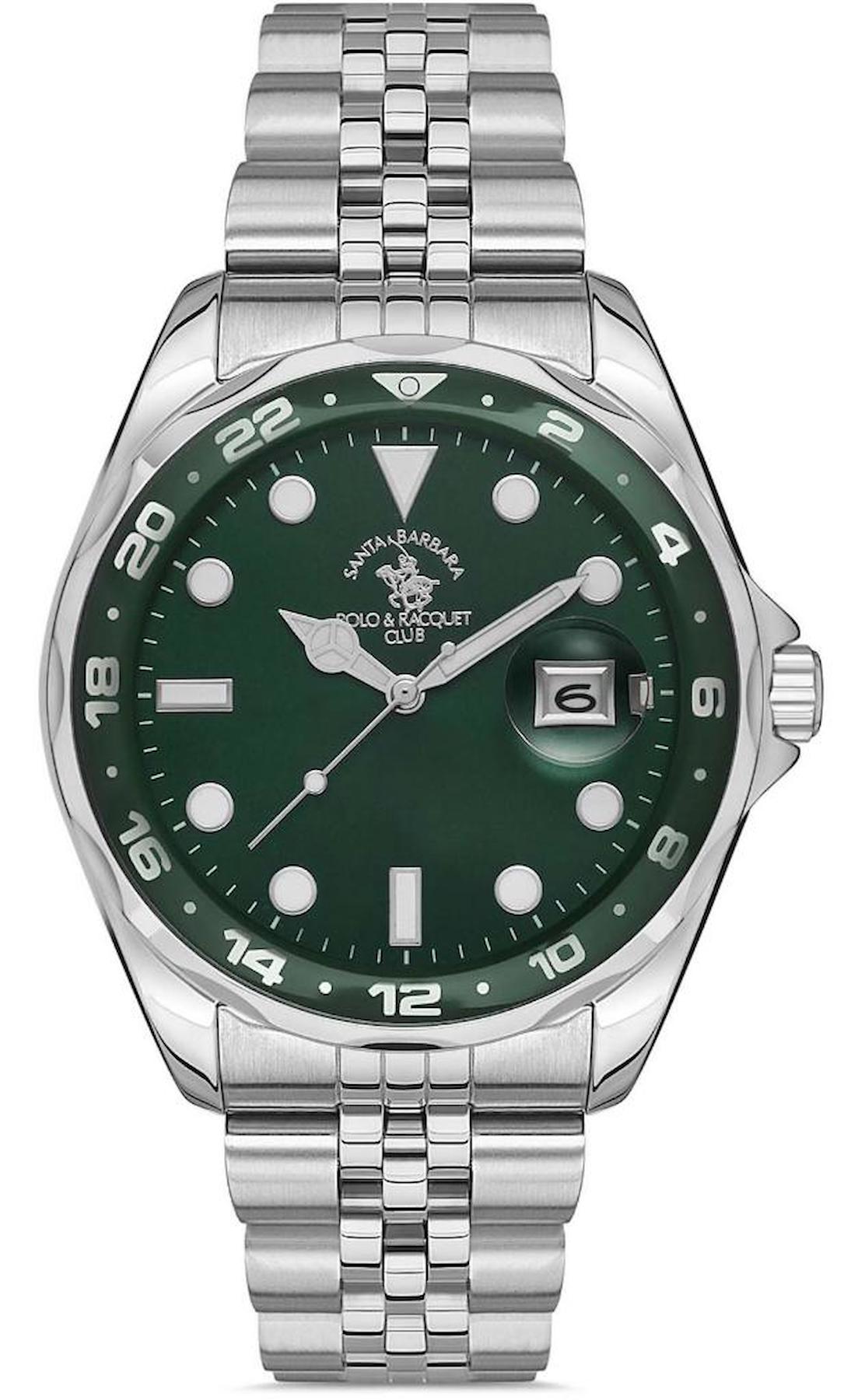 Santa Barbara Polo & Racquet Club SB.1.10393.3 Takvimli 43 mm Çelik Kordon Analog Erkek Kol Saati