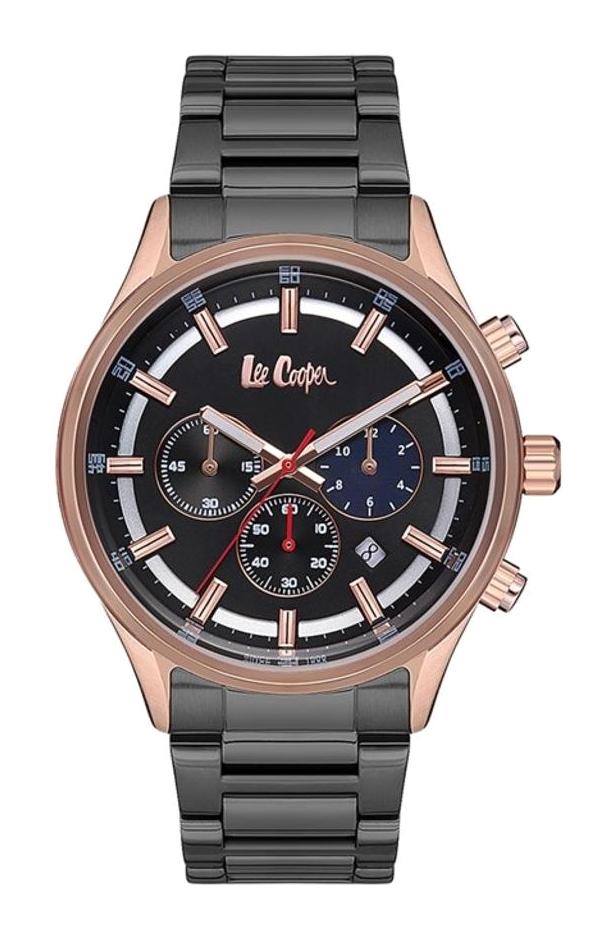Lee Cooper LC07163.460 Takvimli 45 mm Siyah Çelik Kordon Analog Erkek Kol Saati