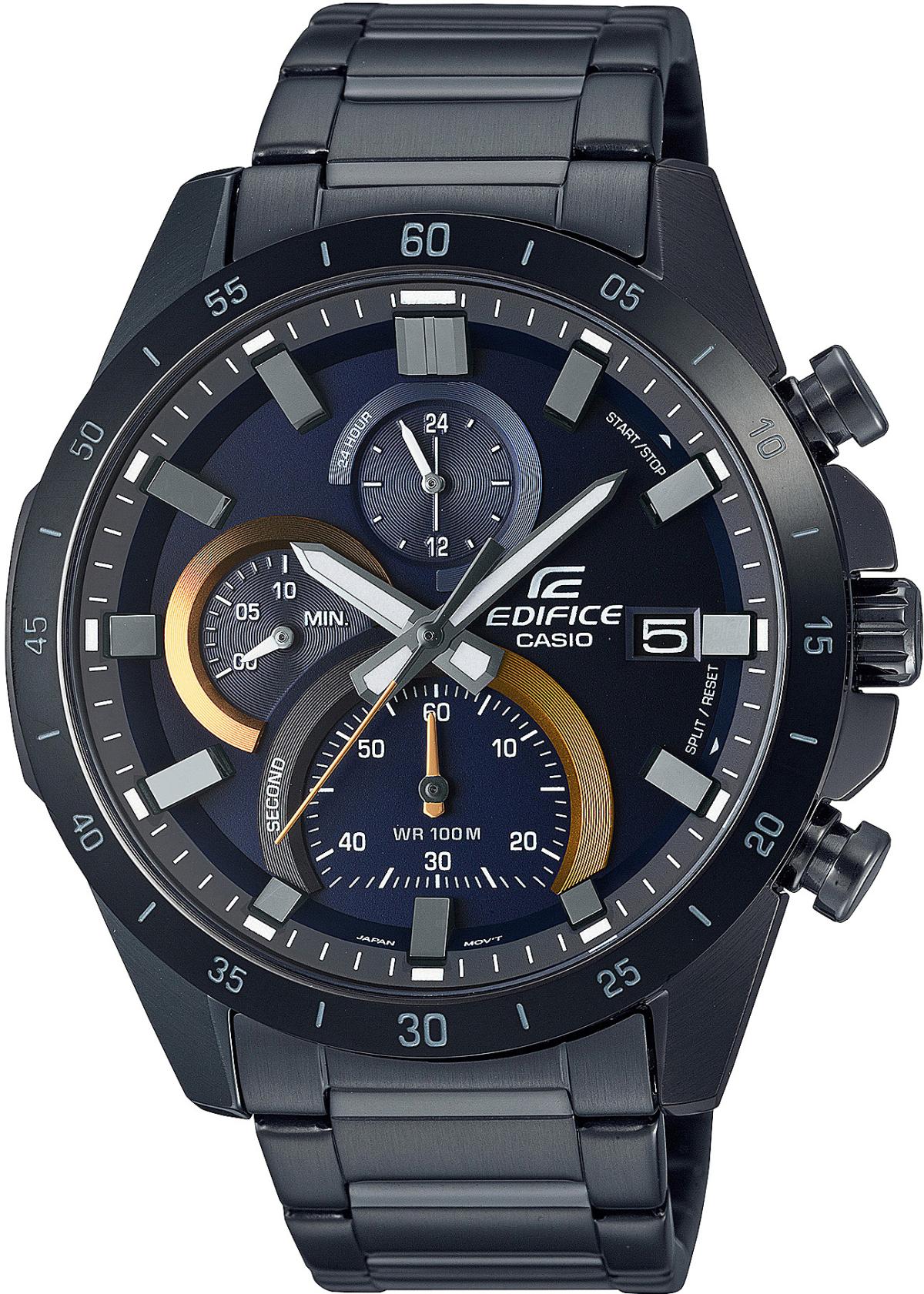 Casio EFR-571DC-2AVUDF Takvimli 47.1 mm Siyah Çelik Kordon Analog Erkek Kol Saati