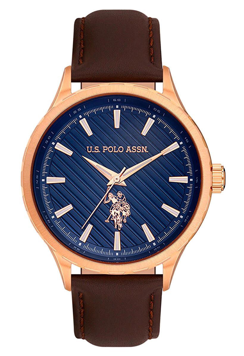 U.S. Polo Assn USPA1069-04 42 mm Kahverengi Deri Kordon Analog Erkek Kol Saati