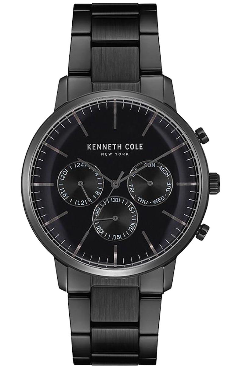 Kenneth Cole KC51033001 Takvimli Siyah Çelik Kordon Analog Erkek Kol Saati