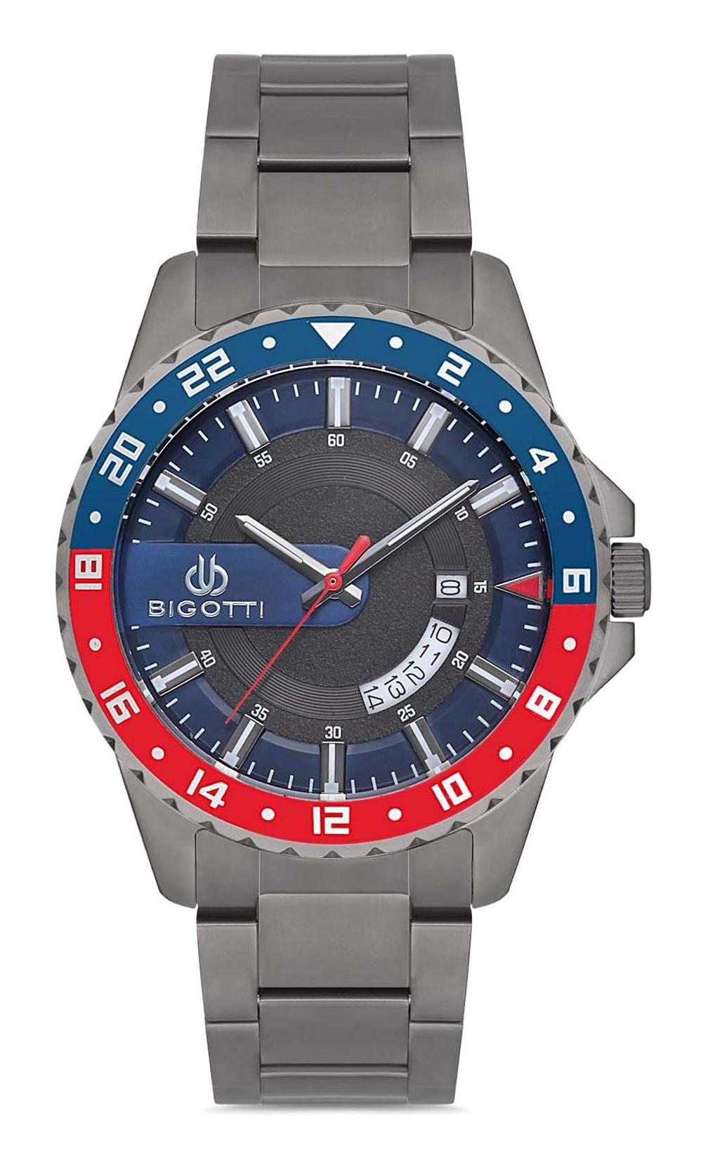 Bigotti BG.1.10180.6 Takvimli 41-46 mm Antrasit Çelik Kordon Analog Erkek Kol Saati