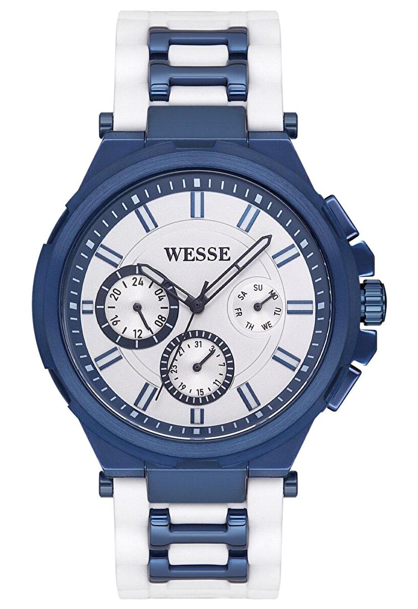 Wesse WWG401502 45 mm Beyaz Silikon Kordon Analog Erkek Kol Saati