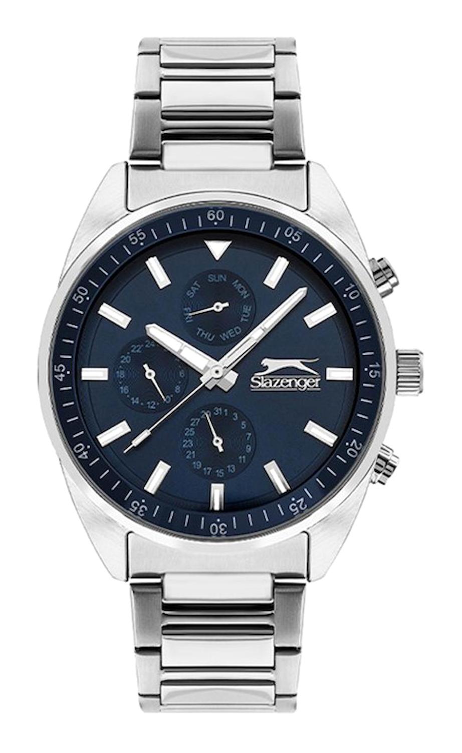 Slazenger SL.09.2040.2.04 Takvimli 44 mm Metal Kordon Analog Erkek Kol Saati