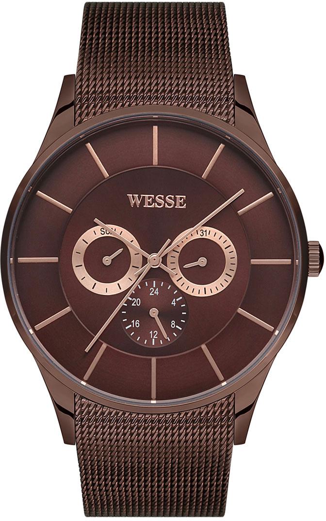 Wesse WWG202902 Pusulalı Takvimli 42 mm Kahverengi Çelik Kordon Analog Kol Saati