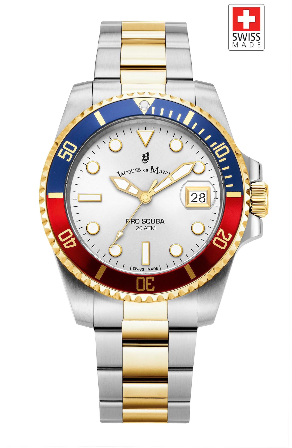 Jacques Du Manoir JWG02805 Takvimli 43 mm Altın-Çelik Kordon Analog Erkek Kol Saati