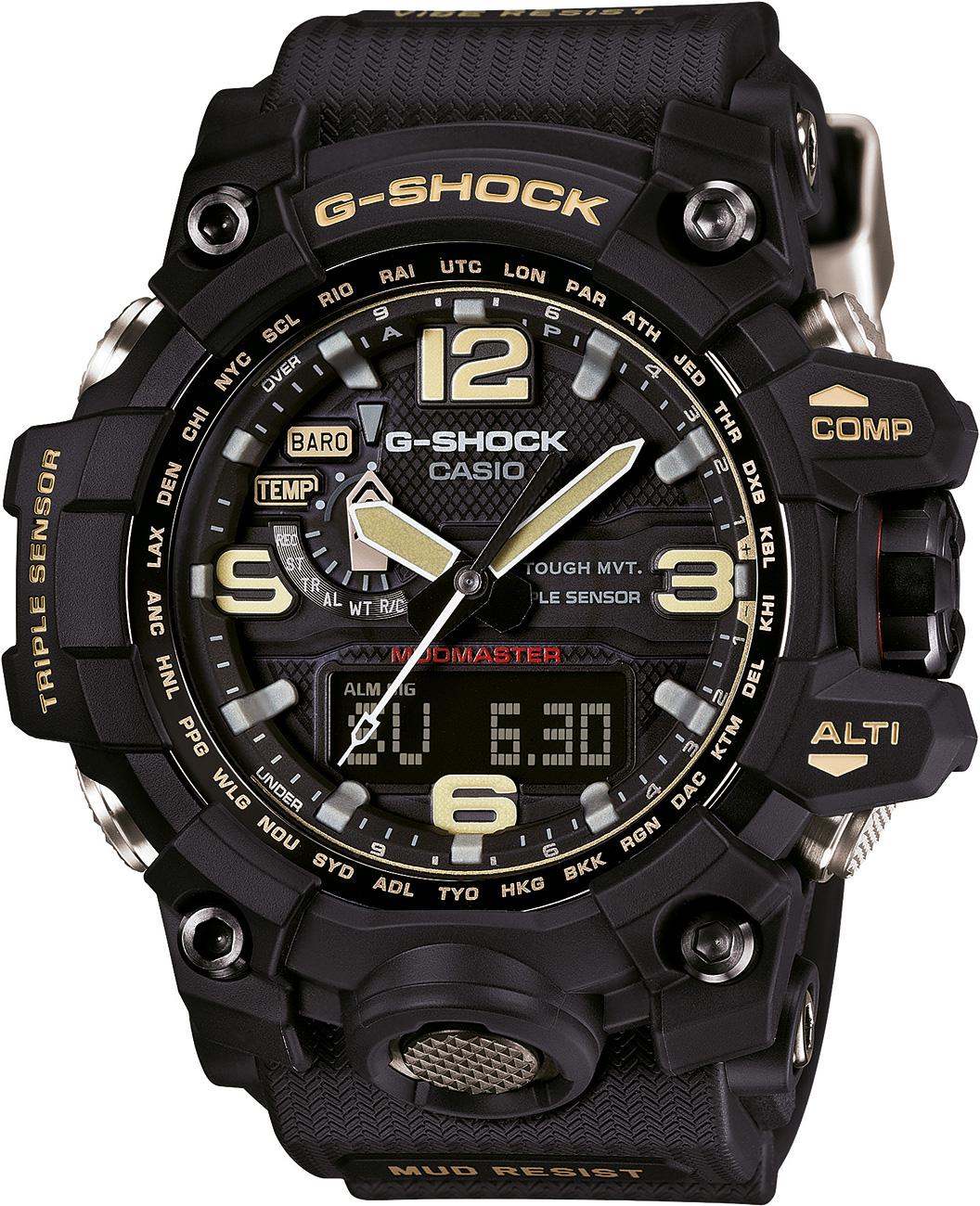 Casio GWG-1000-1ADR Takvimli 55 mm Siyah Plastik Kordon Analog Kol Saati
