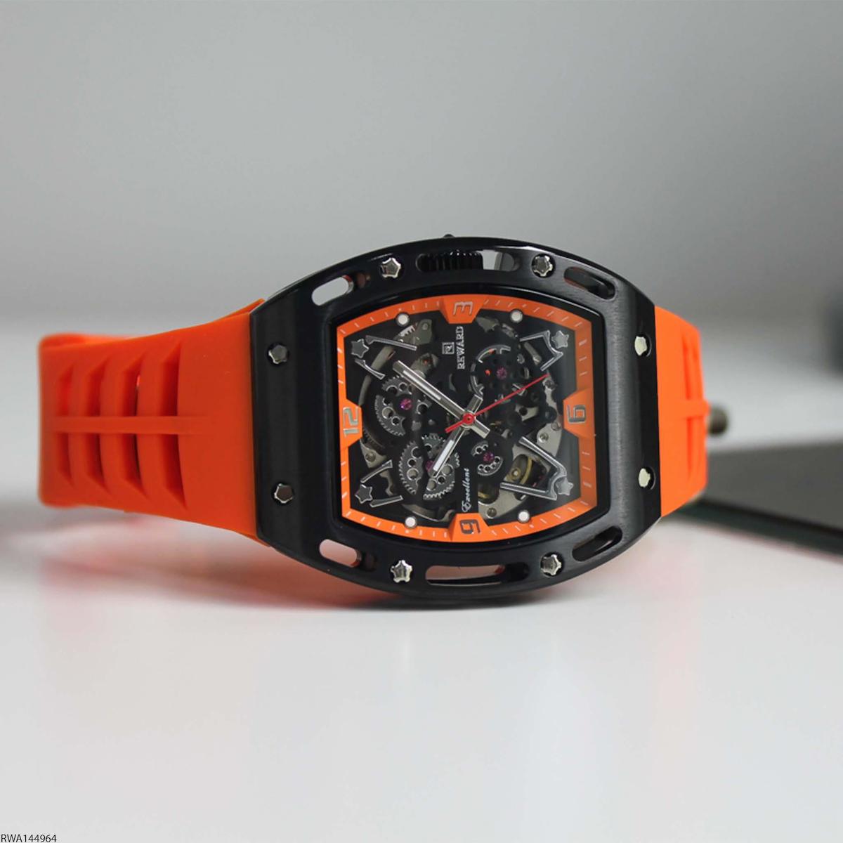 Reward RWA144964 45 mm Turuncu Silikon Kordon Analog Erkek Kol Saati