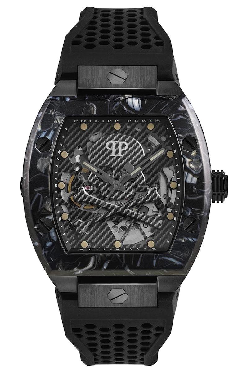 Philipp Plein PWBAA0221 Takvimli 44 mm Siyah Silikon Kordon Analog Erkek Kol Saati