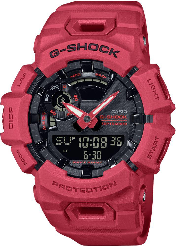 Casio GBA-900RD-4ADR Takvimli 48.9 mm Kırmızı Çelik Kordon Analog Kol Saati