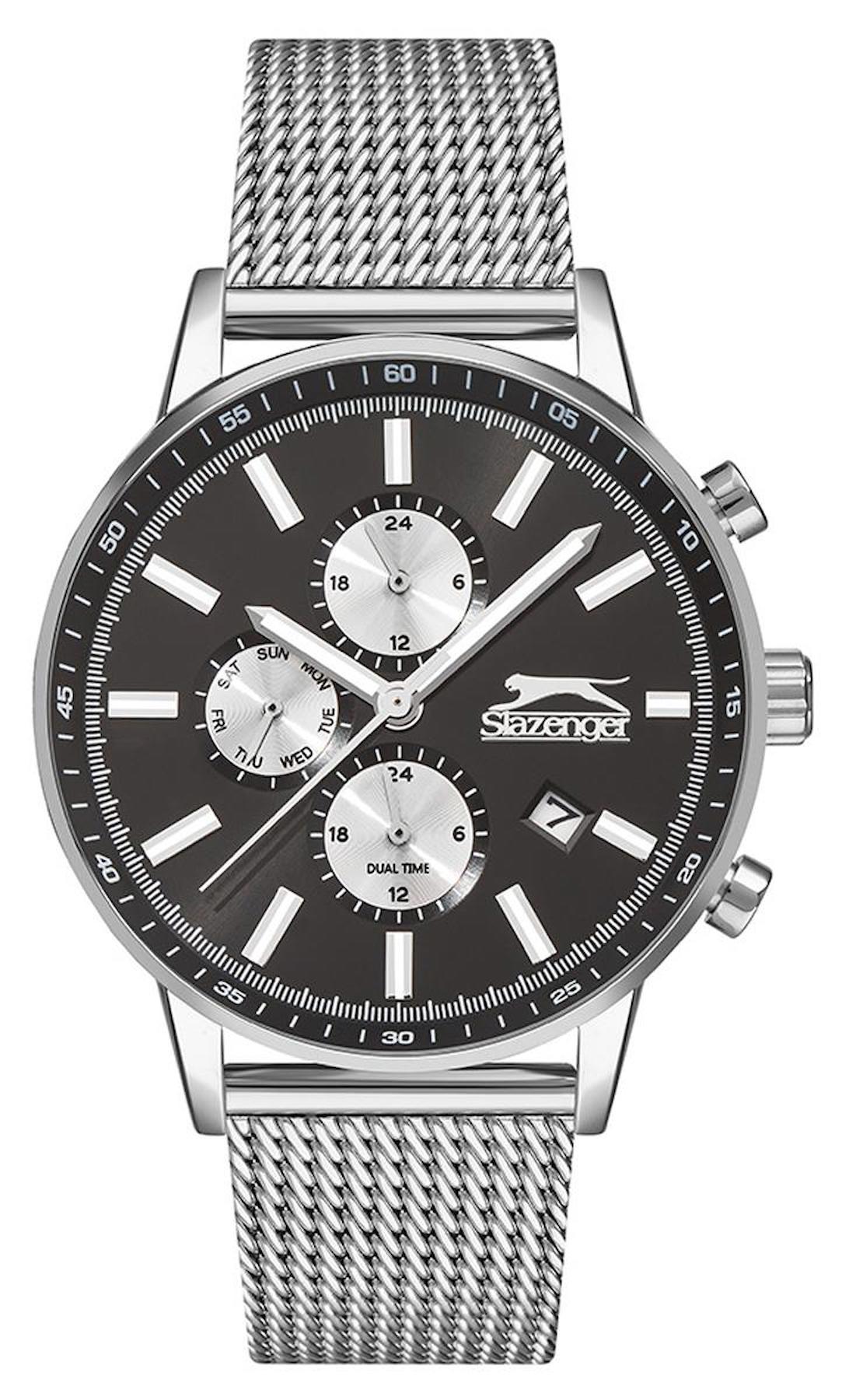 Slazenger SL.09.1917.2.08 Takvimli 43 mm Metal Kordon Analog Erkek Kol Saati