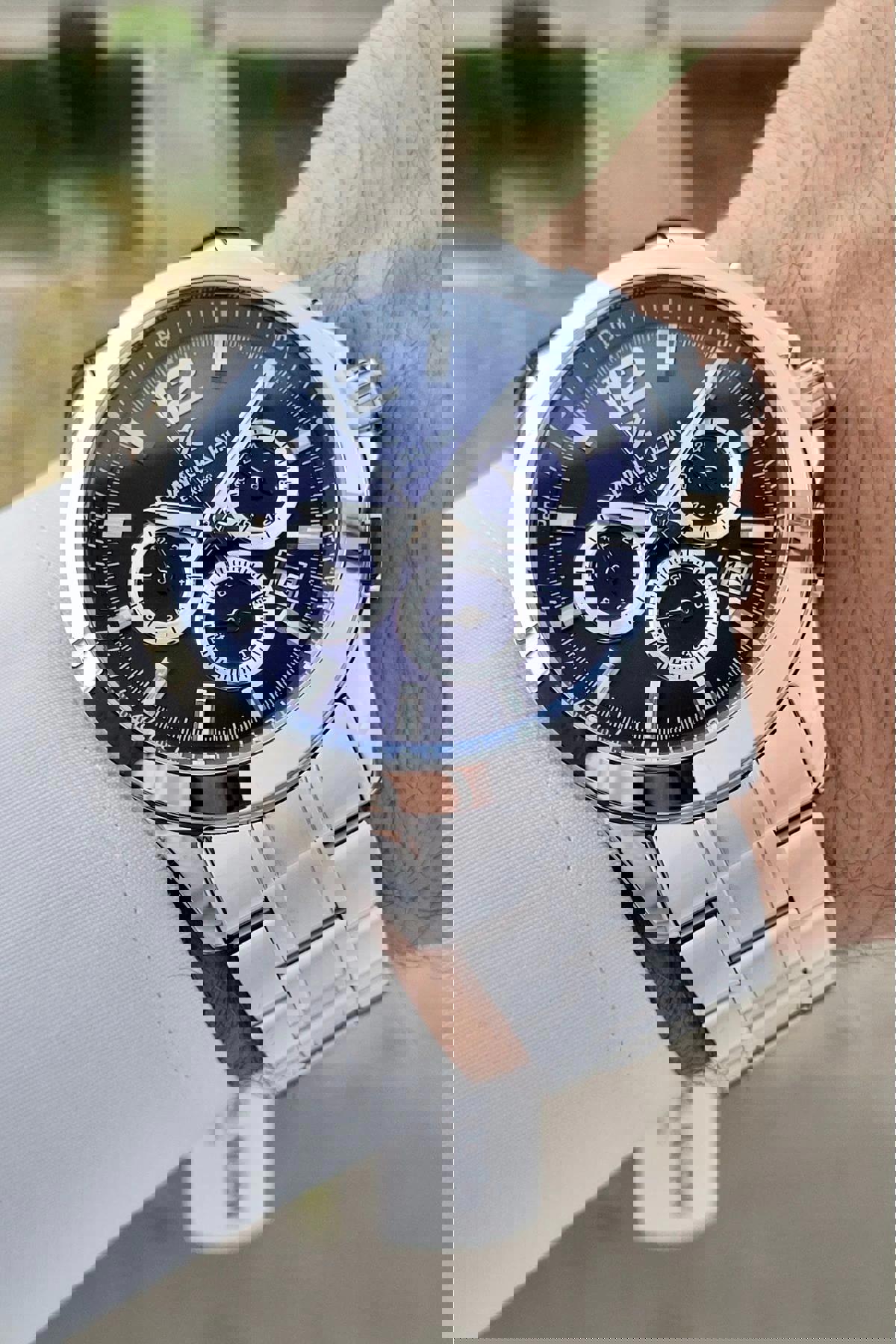 Daniel Klein DKISTE1235 Takvimli 42 mm Çelik Kordon Analog Erkek Kol Saati