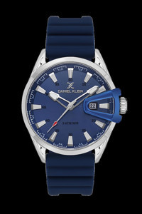 Daniel Klein DK.1.13673-2 Takvimli Lacivert Silikon Kordon Analog Erkek Kol Saati